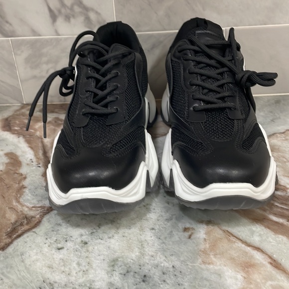 BNWT True Religion Womens RORY Black White Chunky Platform Sneakers Size 8.5 - Picture 6 of 11